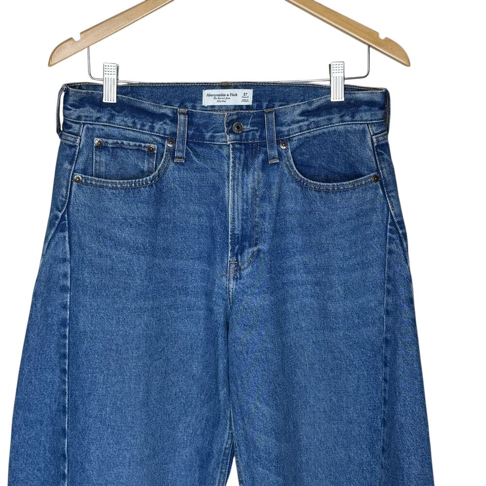 Abercrombie & Fitch Women's The Barrel Jean Mid-Rise Curve Love NWT Size 27R - Picture 10 of 10